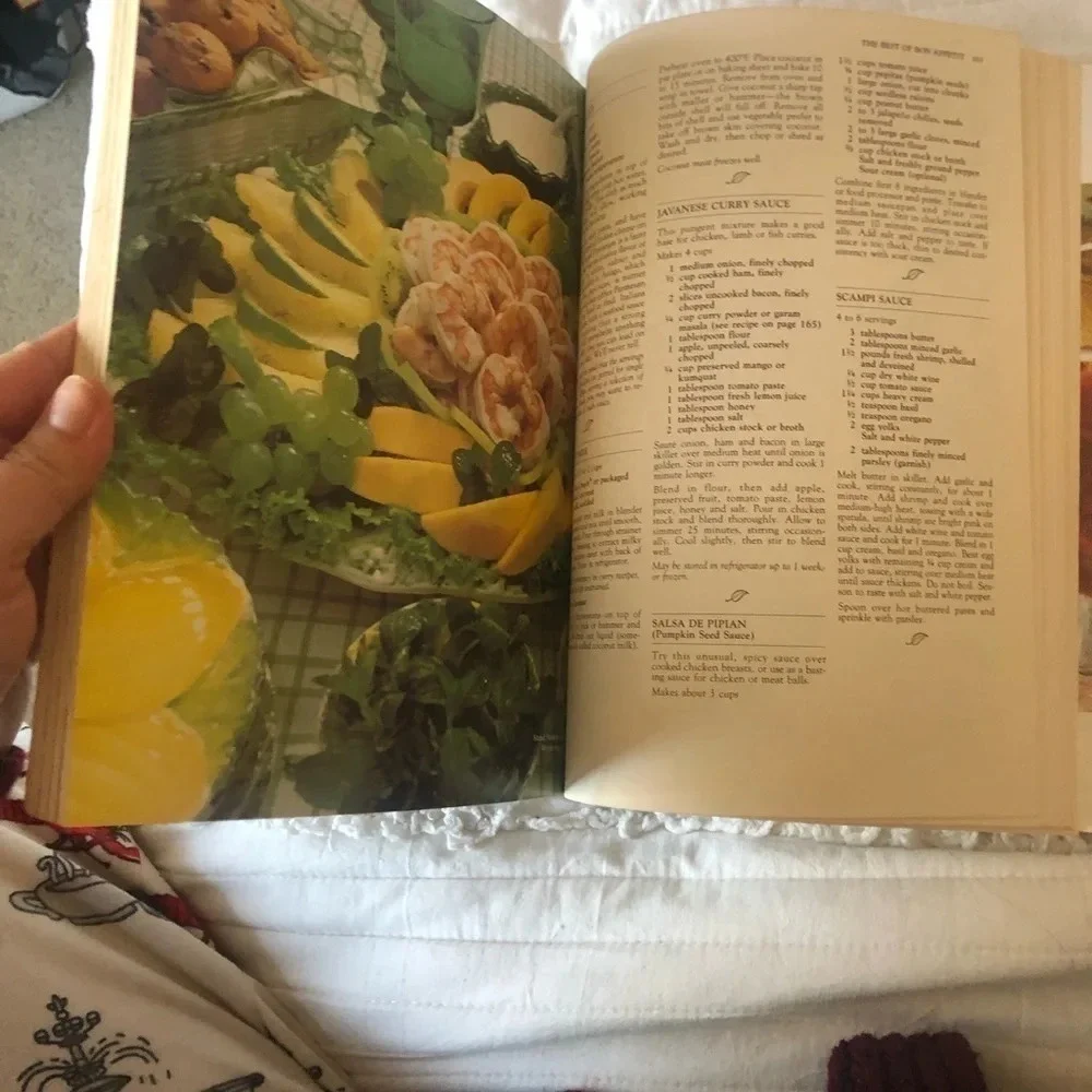 Vintage 70s 80s Bon appetite cook books  4 ephemera junk journaling mixed media